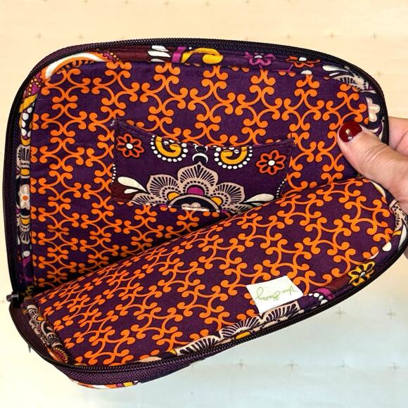 Vera Bradley Safari Sunset Tablet E-Reader Sleeve Purple Orange Retired 2011 - Picture 4 of 9